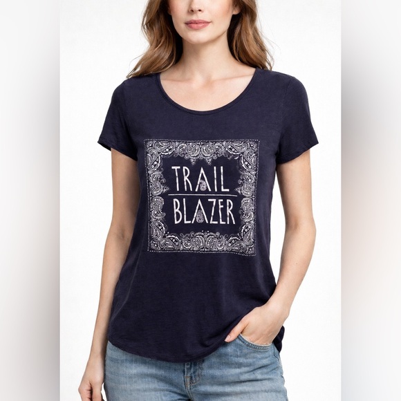Jessica Simpson Tops - Navy Blue Jessica Simpson “Trailblazer” Top